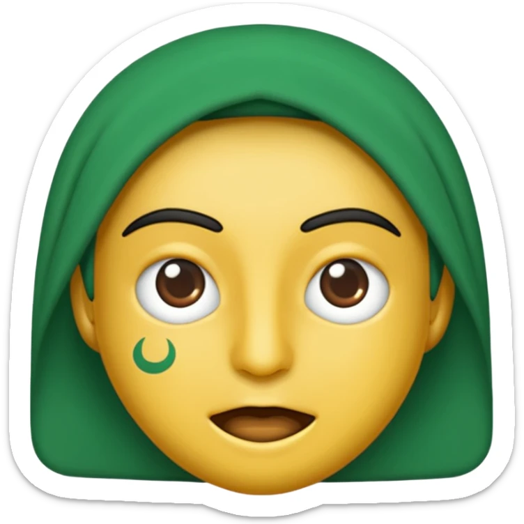 Bursaspor timsağlı bir dikkat çekici emoji beyaz yeşil sticker