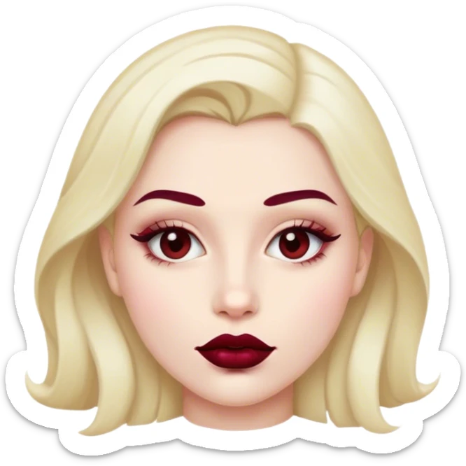 burgundy lips sticker