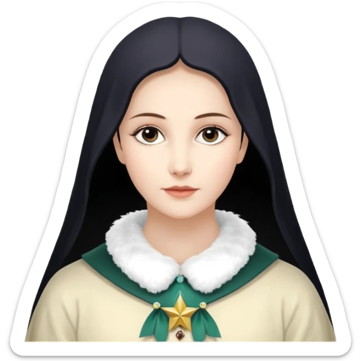 Девушка белокожая на беговой дорожке, с длинными светло-лиловыми волосами, в лиловом топе, в серых спортивных штанах, с черными ресницами sticker