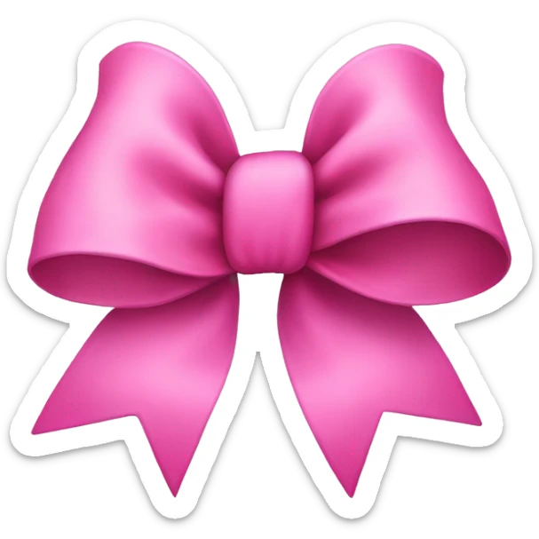 Pink bow sticker