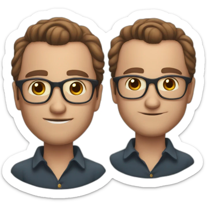 A man in glasses with receding hairline who loves theater Boring guy With freckles sticker