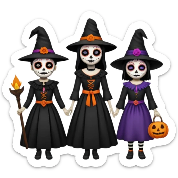 Day o the death, missing people, hereditary movie, museum,,culture,museum in mexico, clothes o missing people, witches, witchcraft sticker