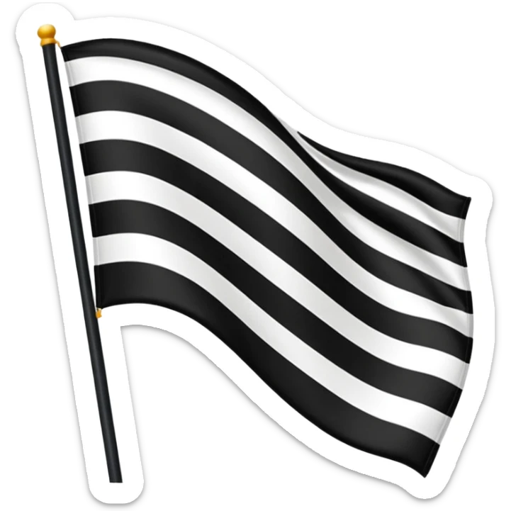 Un drapeau comme la France mais les couleurs sont noires blancs noirs sticker