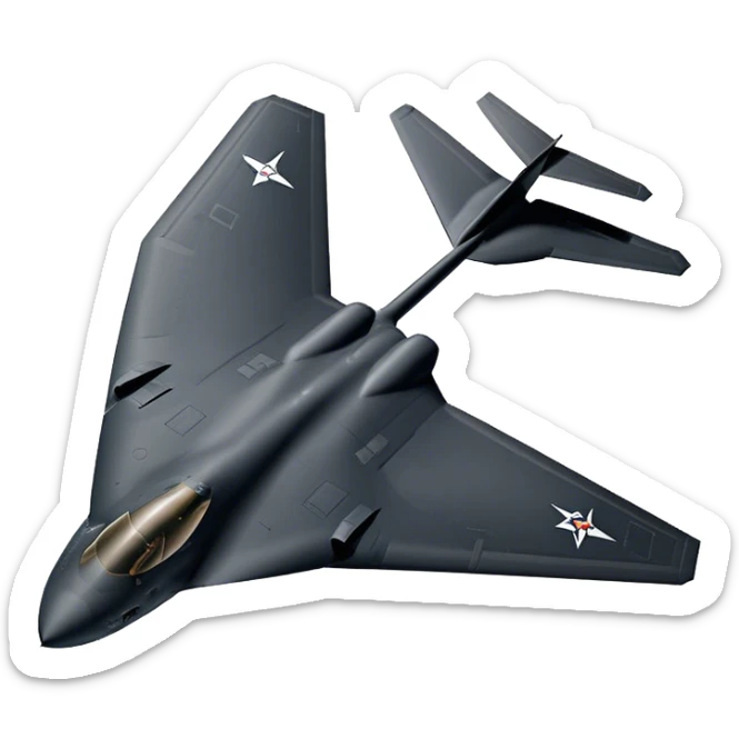 Military Bomber - B-2 Spirit - Northrop Grumman (Model Year: 2021) (Iconic colour: Stealth black) sticker