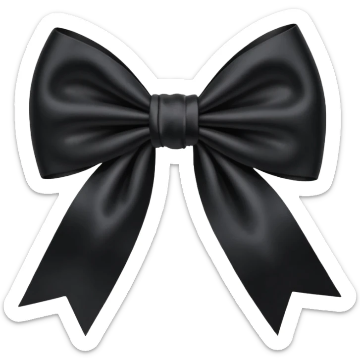 Black bow sticker