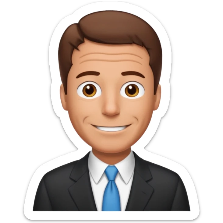Create an emoji of Epstein waving to the camera in Family Guy style but make it especially like Epstein and not like all old guys sticker