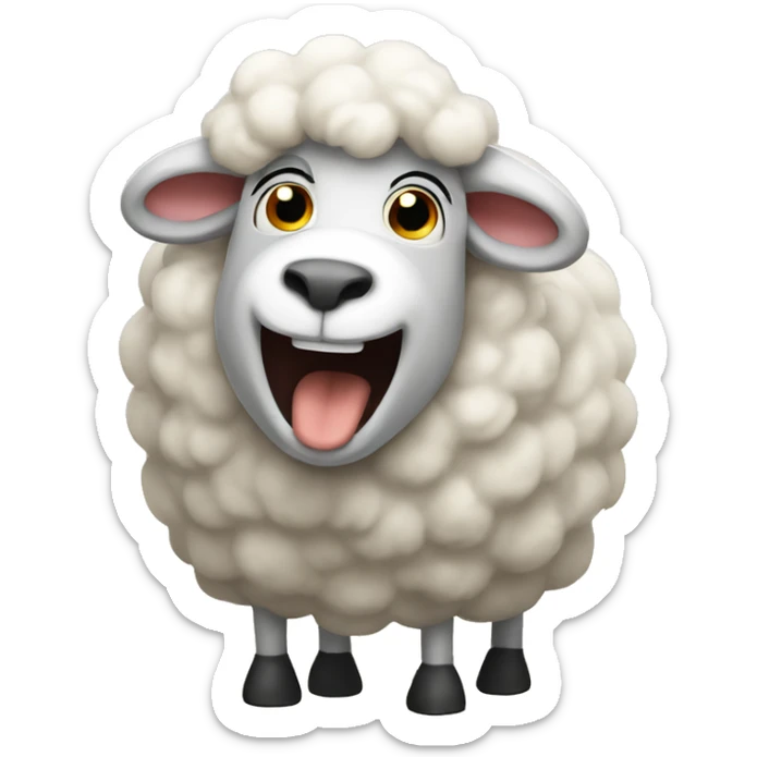 Sheep singing sticker