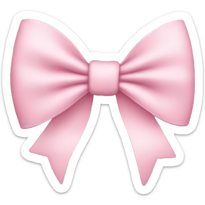 a light pink bow sticker