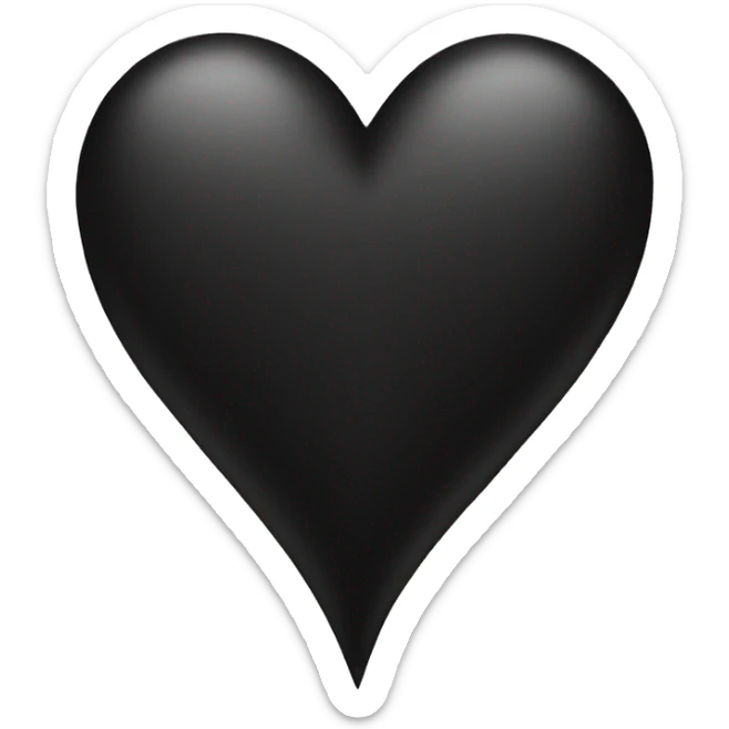 Black hearts sticker