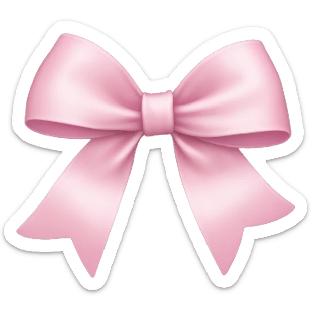 Light pink bow sticker