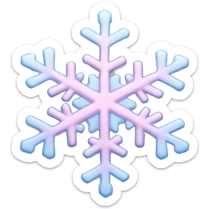 pastel pink snowflake  sticker