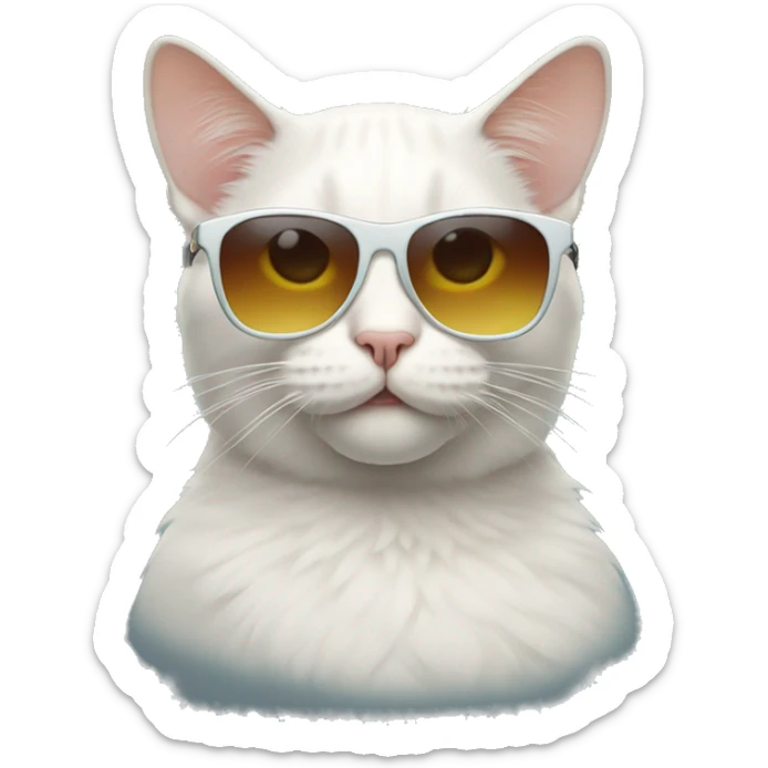 Cat with sunglasses sticker
