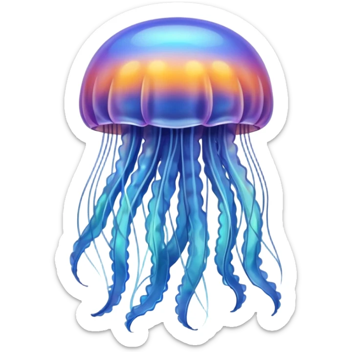 jellyfish with unique design and color but i want a simple one i dont want color orange and blue sticker