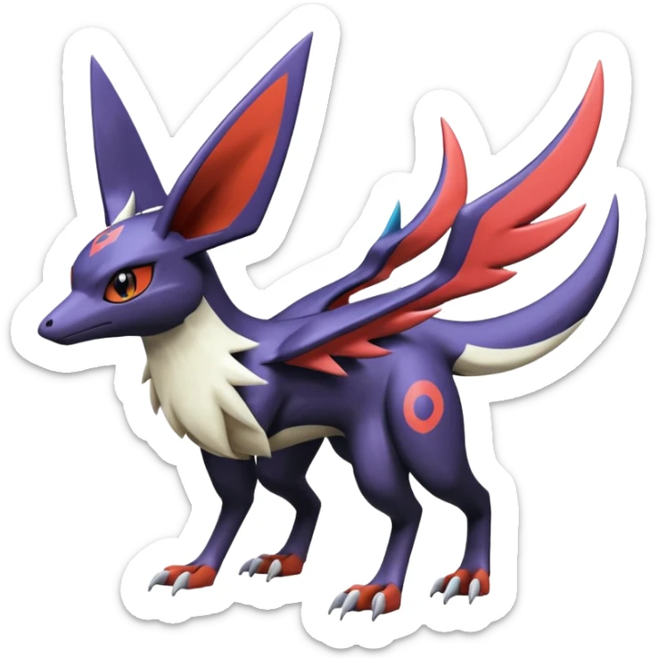  Nargacuga-Latias-Umbreon-Noibat-Noivern-Silvally-Pokémon-Fakémon-fusion (full body) sticker