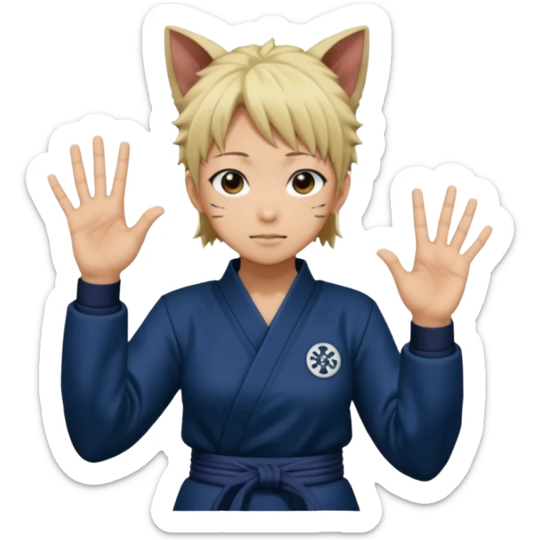 Megumi divine dogs hands sign from jujutsu kaisen  sticker