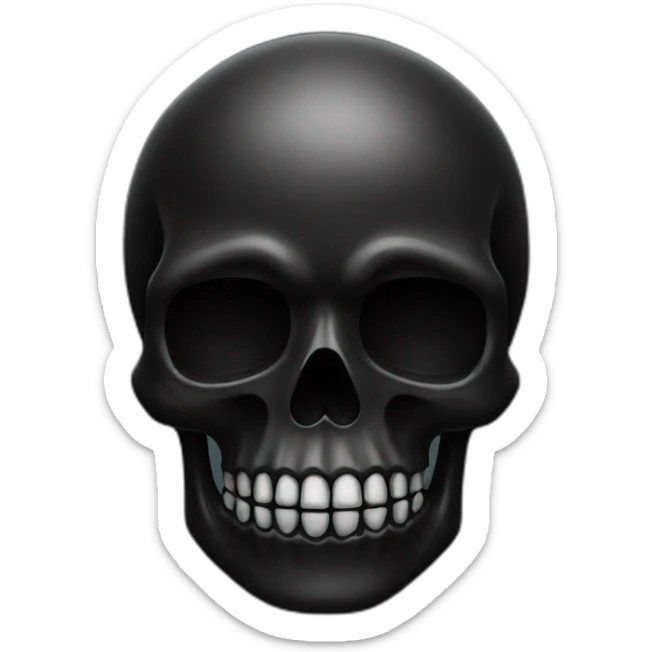 black skull sticker