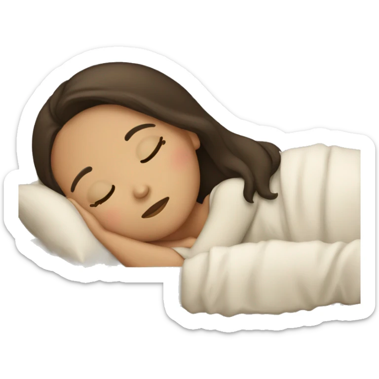 Brunette girl sleeping sticker