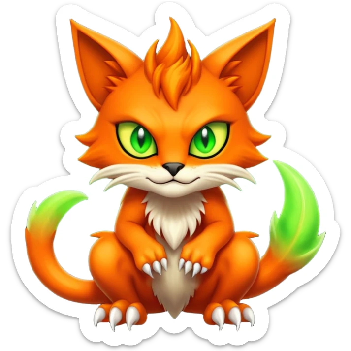 Meowster-Demon-Fakémon-Vernid-Fionbri-hybrid-creature sticker