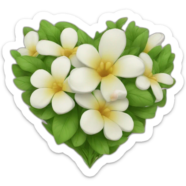 flower heart sticker