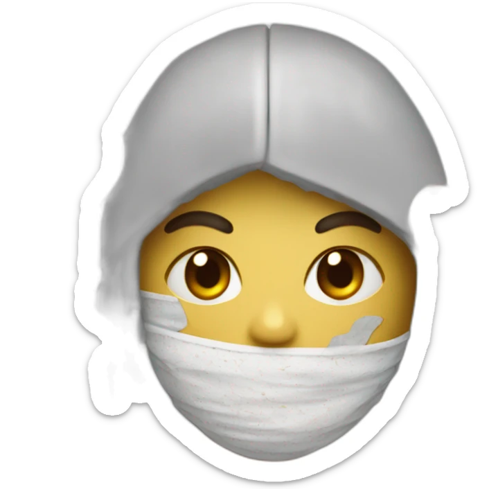 A broke heart with blood and fissures and bandages sticker