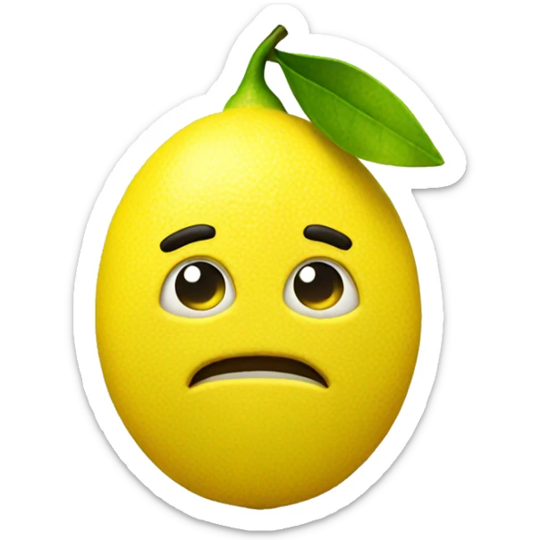 3D Lemon  sticker