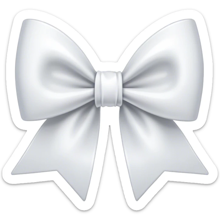 White bow sticker