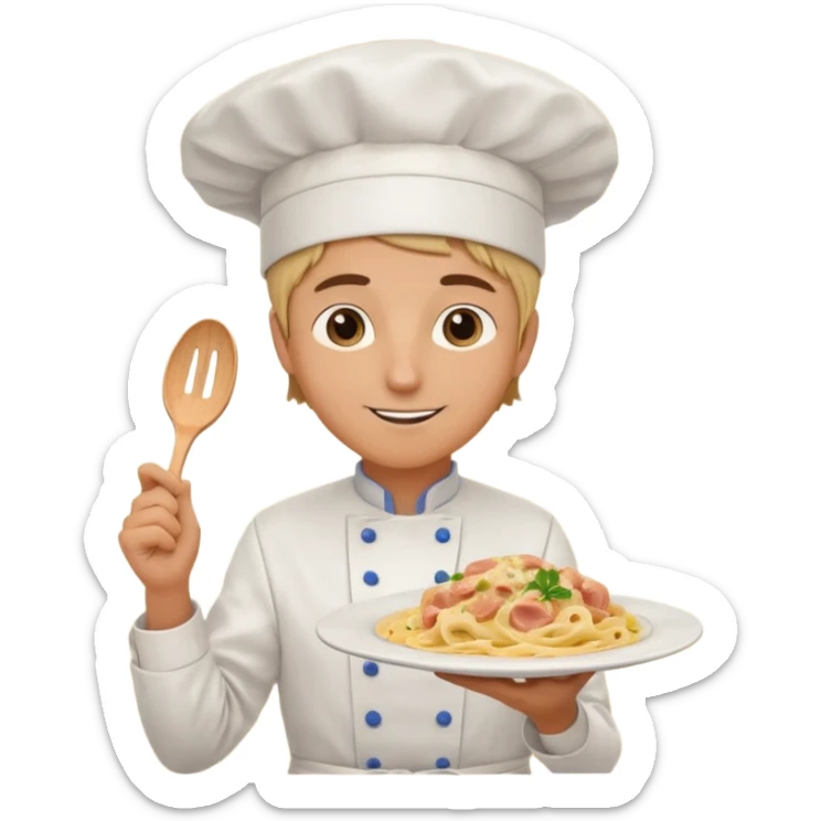 Bestie emoji were I kidnap but before that I make good carbonara in my besties kitchen sticker