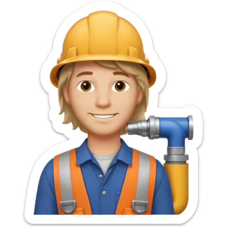 customer. 1 person only white male with shoulder normal person cloths. adult. pipeline technician change the expression and the shape of the face change the color of eyes. remove the background sticker