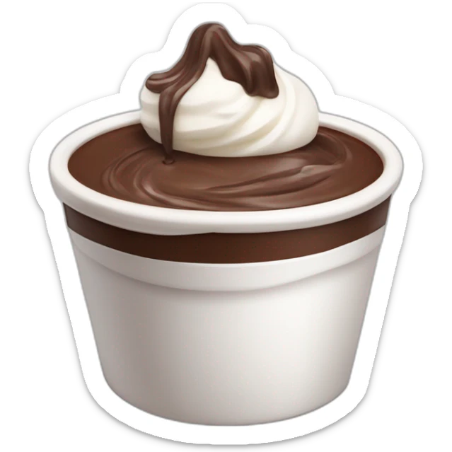 cioccolata calda fondente con panna senza faccia sticker