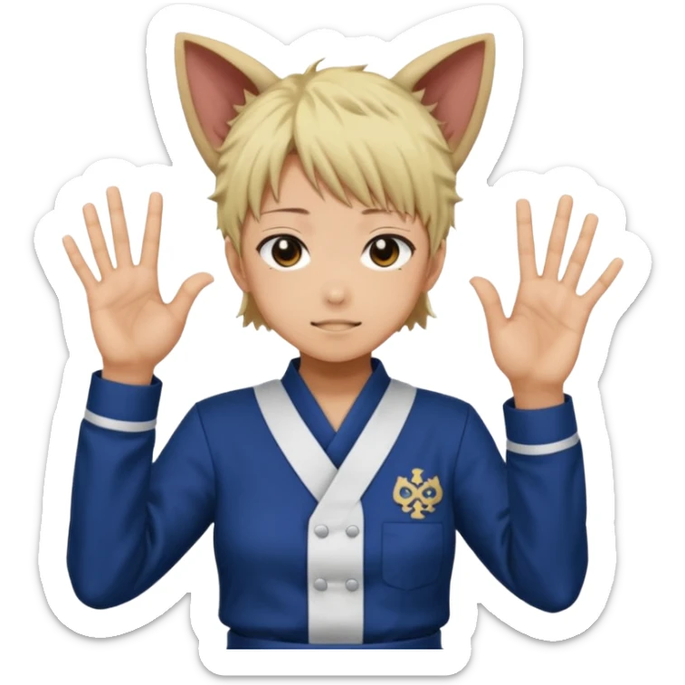 Megumi divine dogs hands sign from jujutsu kaisen  sticker