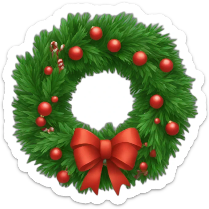 Christmas wreath. sticker