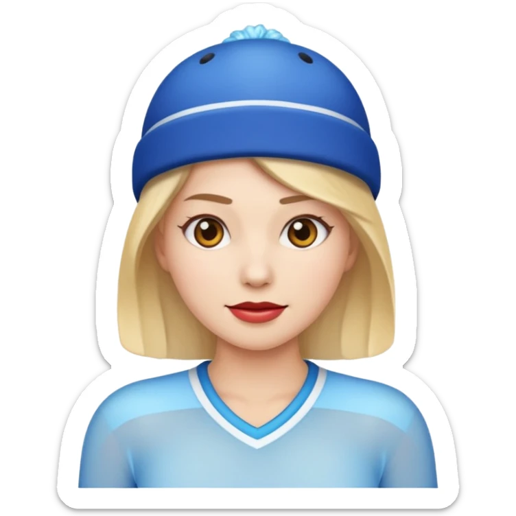 buz pıstının ustunde kayan ve yarısma ıcın elbıse gıymıs kadın emojisi sticker