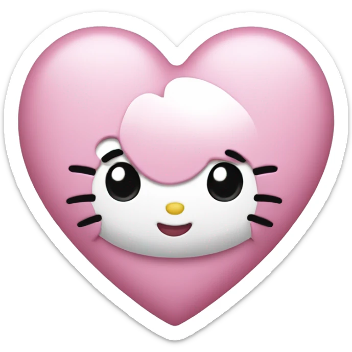 hello kitty heart sticker