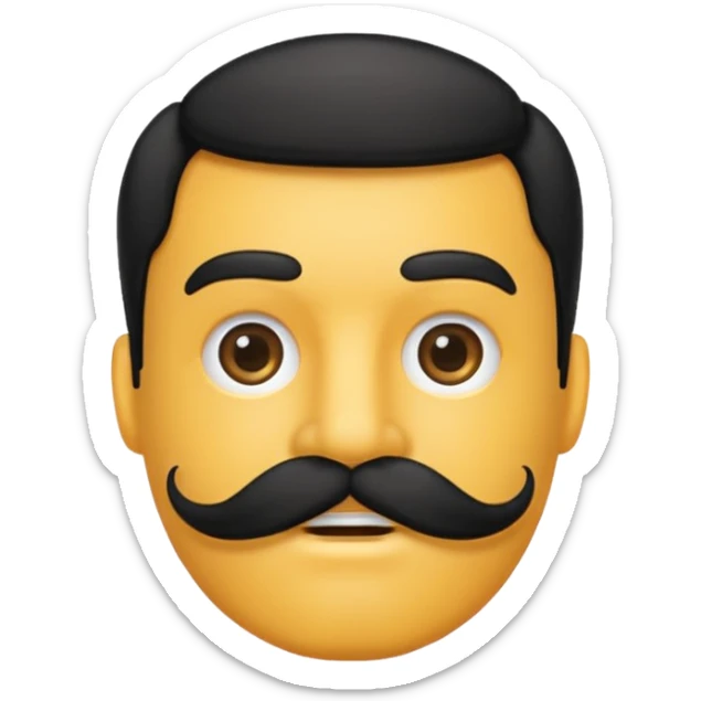 mustache emoji sticker