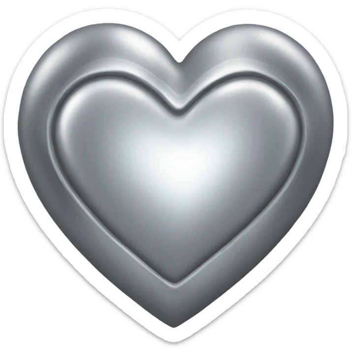 Silver heart sticker