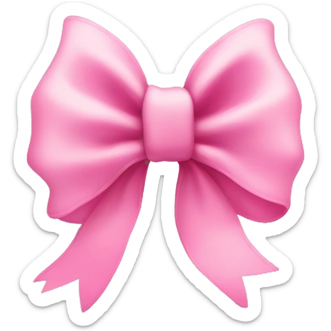Cute pink bow sticker