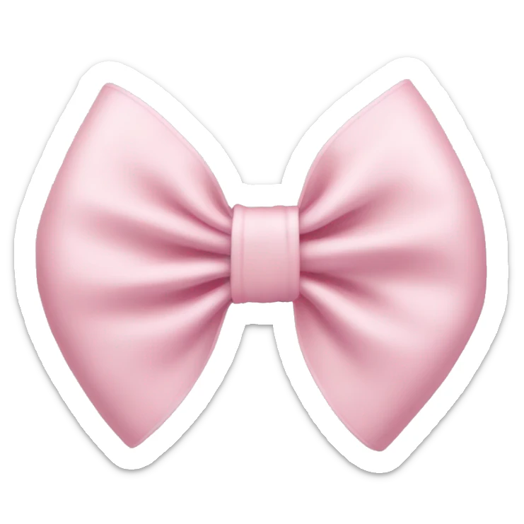 light pink bow  sticker