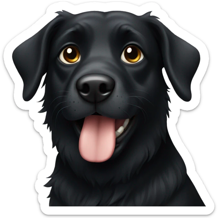 Black dog sticker