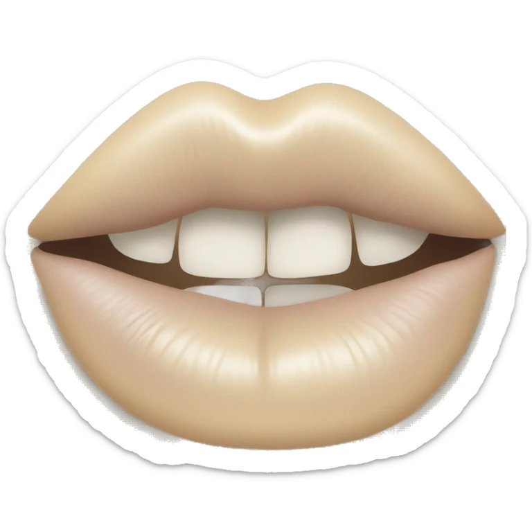 Pastel Beige lips sticker