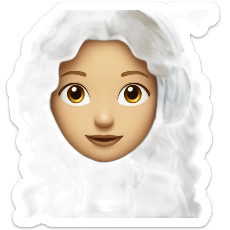 Femme, yeux bleus, cheveux longs et blonds, avec un casque musique sticker