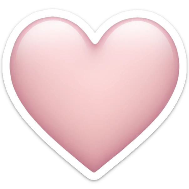 light pink heart  sticker