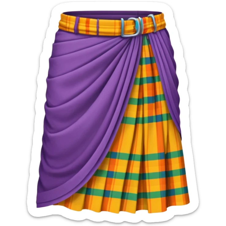 Generate a lungi emoji “ The lungi is a clothing similar to the sarong that originated in the Indian subcontinent. ” sticker