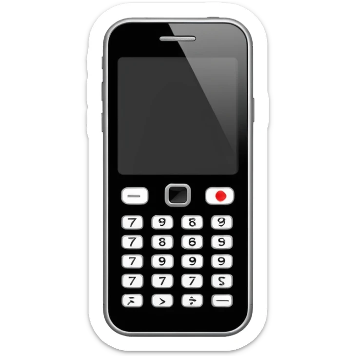 telefóno movil viejo sin emoji simple minimalista no tan viejo y sin color mas simple sticker