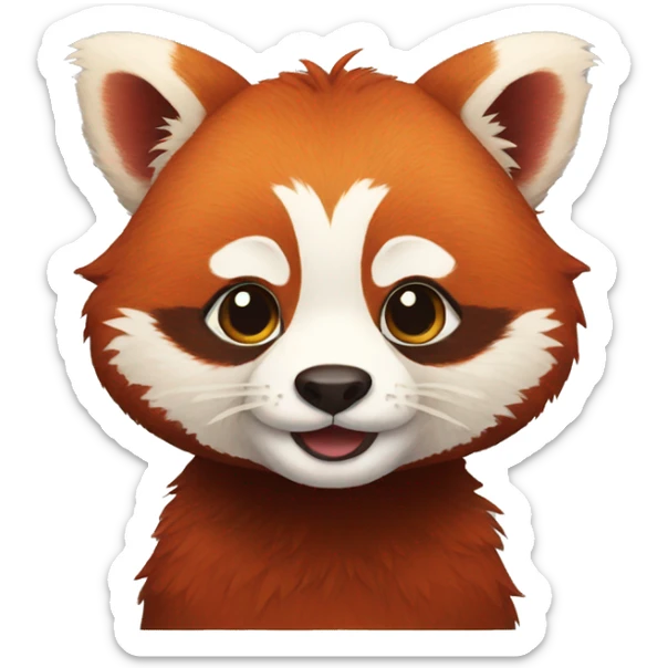 Bearded red panda sticker