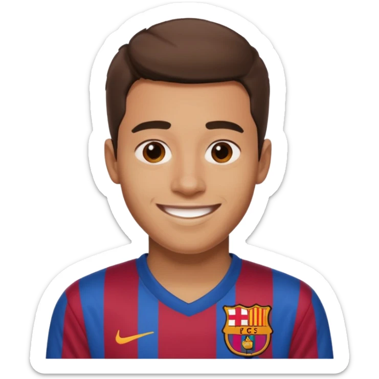 He was born at the age of 16 wearing a Barcelona shirt sticker