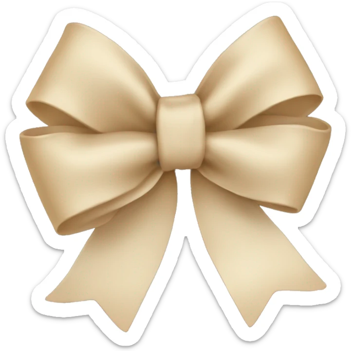 Beige bow sticker