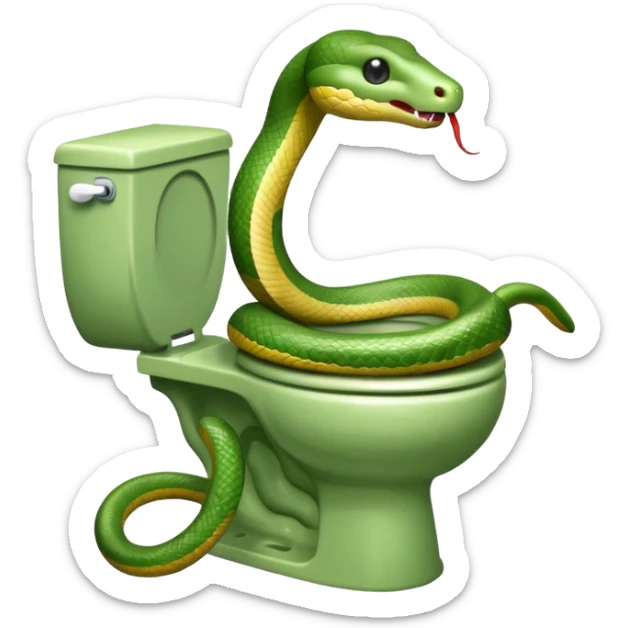 Snake toiolet  sticker