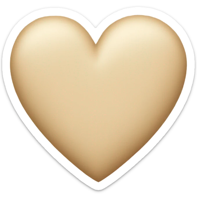 beige heart sticker