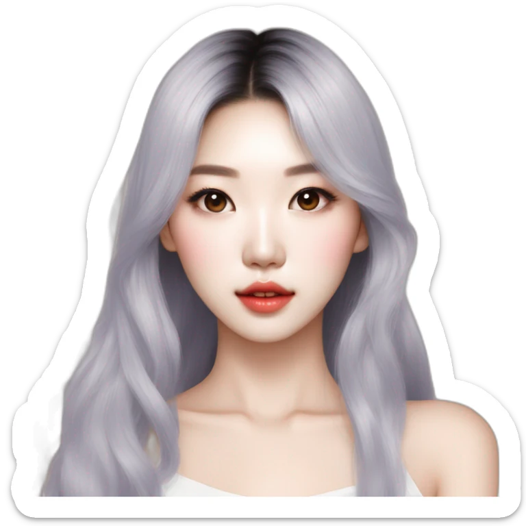 Gorgeous Asian wearing Ulzzang Fashion doing a Photoshoot (detailed_face1.2) sticker