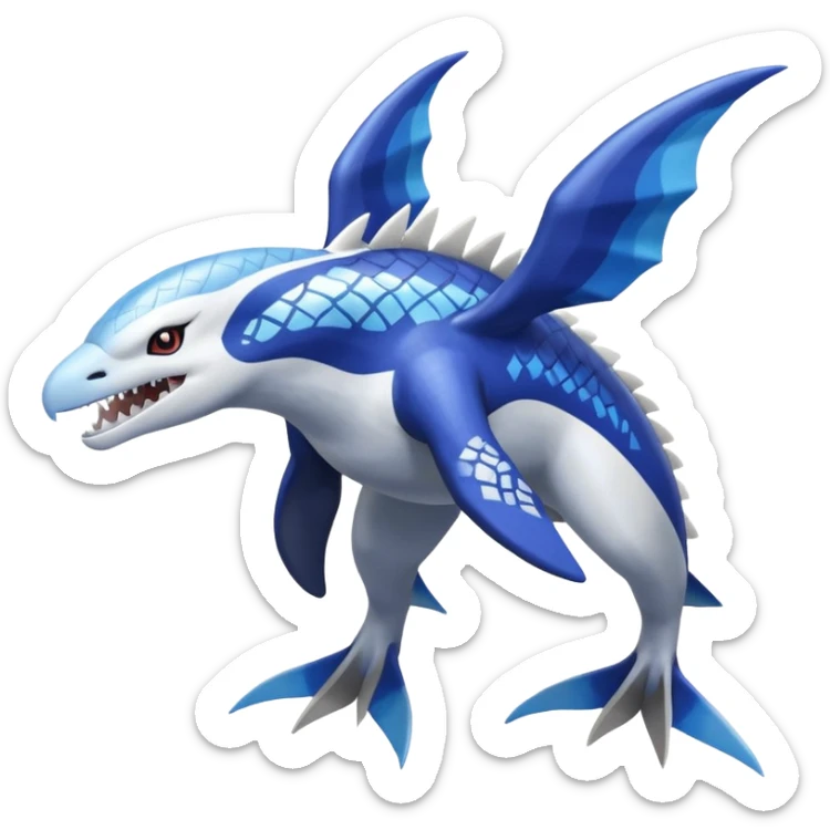 Silvally-Kyogre-Latios-Lugia-Fakémon-hybrid-creature (full body)  sticker